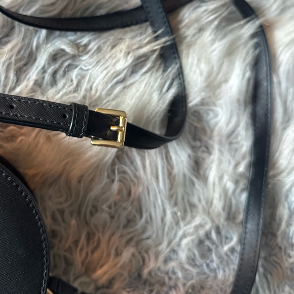 Michael Kors Jet Set Travel Medium Saffiano Leather Crossbody Bag Black - Picture 6 of 9